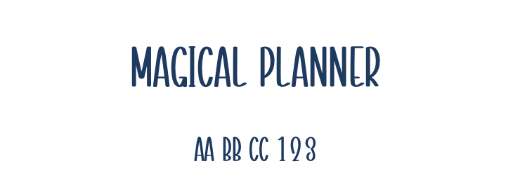 Magical Planner Font Preview