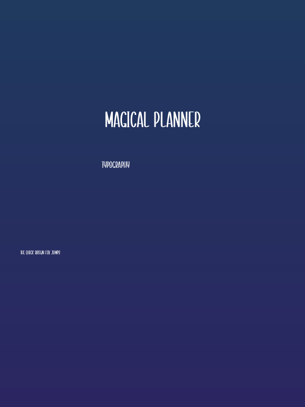 Magical Planner Poster