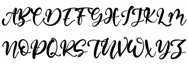 Magical Script Font UPPERCASE
