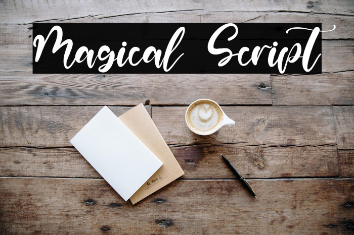 Magical Script Font examples