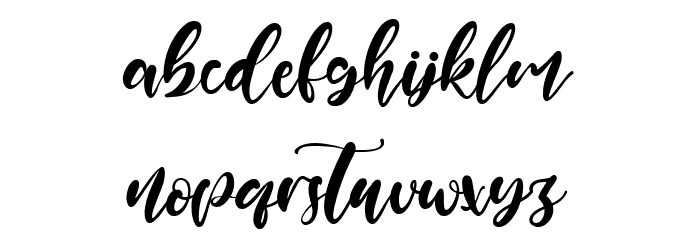 Magical Script Font LOWERCASE