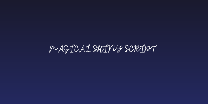 Magical Shiny Script Social Header