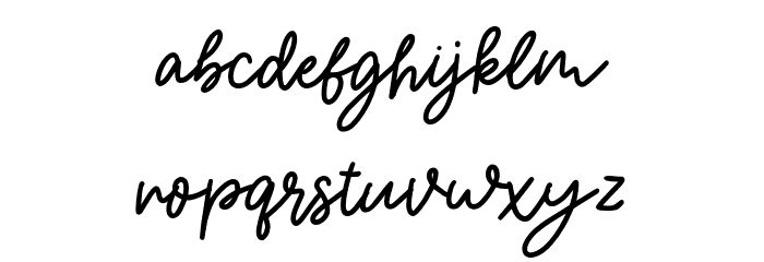 Magical Shiny Script Font LOWERCASE