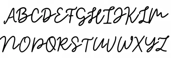 Magical Shiny Script Polices MAJUSCULES