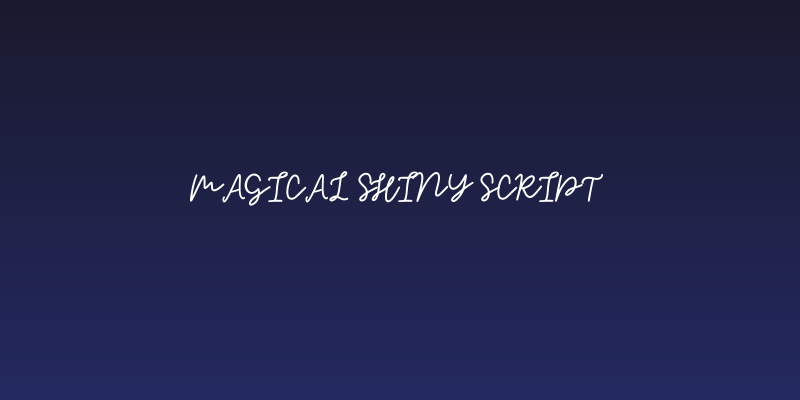 Magical Shiny Script Social Header