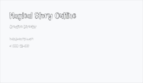 Magical Story Outline Business Card