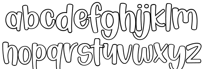 Magical Story Outline Font LOWERCASE