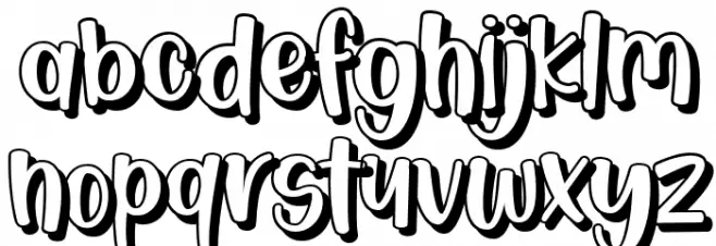 Magical Story Shadow Font LOWERCASE