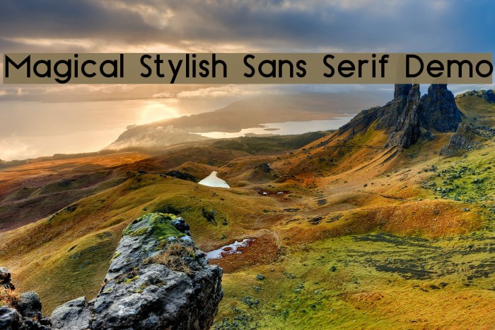 Magical Stylish Sans Serif Demo Example 2