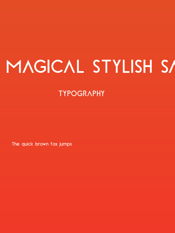 Magical Stylish Sans Serif Demo Poster