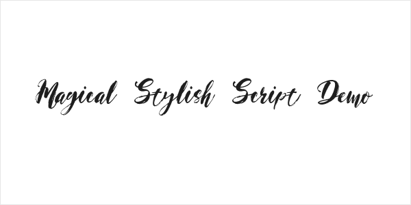 Magical Stylish Script Demo Logo