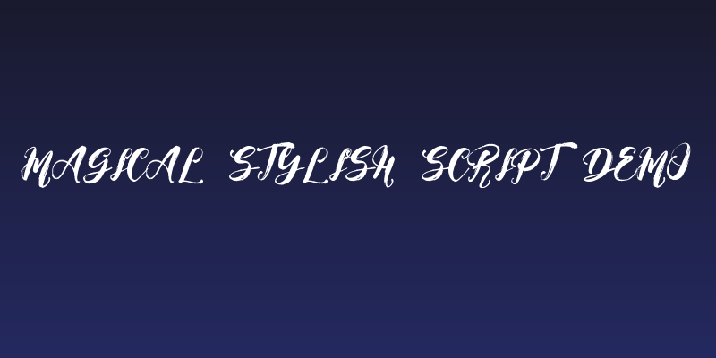 Magical Stylish Script Demo Social Header