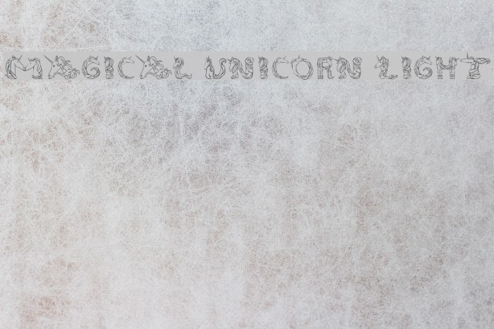 Magical Unicorn Light Font examples