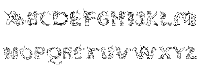 Magical Unicorn Princess Font LOWERCASE