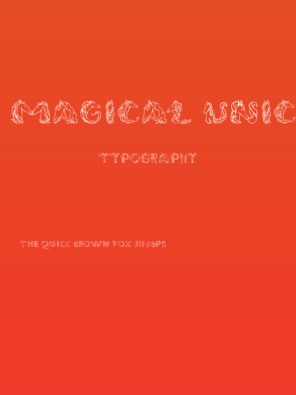 Magical Unicorn Sans Poster