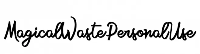 Magical Waste Personal Use   Descarca Fonturi Gratis