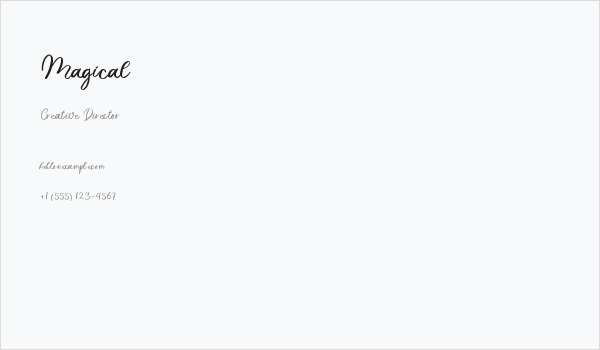 Magical Business Card