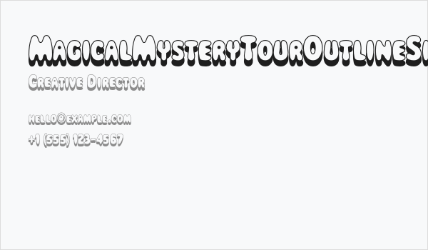 MagicalMysteryTourOutlineShadow Business Card