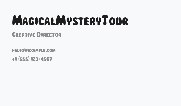 MagicalMysteryTour Business Card