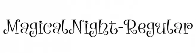 MagicalNight-Regular  नि: शुल्क फ़ॉन्ट्स डाउनलोड