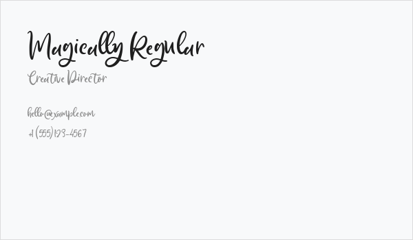 Magically Regular Business Card