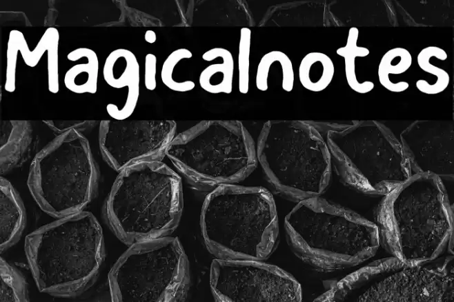 Magicalnotes फ़ॉन्ट examples