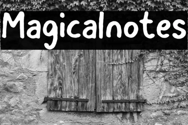 Magicalnotes फ़ॉन्ट examples