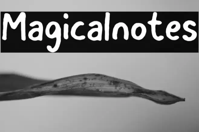 Magicalnotes फ़ॉन्ट examples