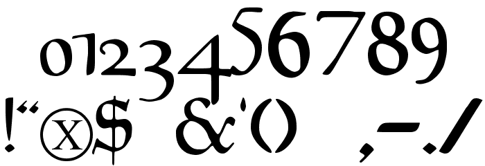 Magic:the Gathering Font OTHER CHARS