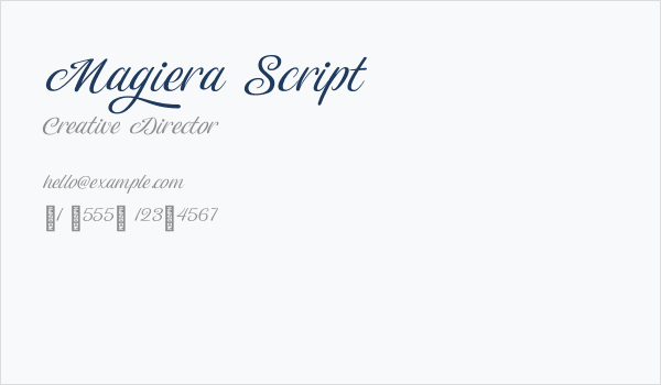Magiera Script Business Card