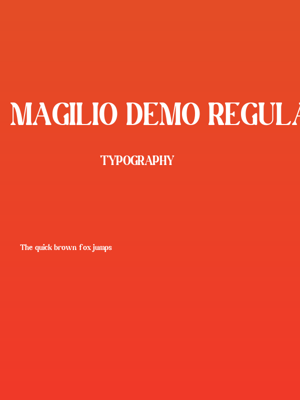 Magilio DEMO Regular Poster
