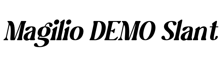 Magilio DEMO Slant  नि: शुल्क फ़ॉन्ट्स डाउनलोड