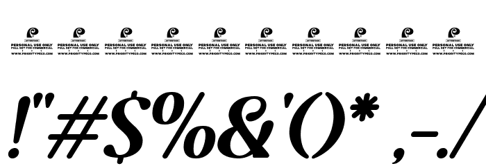 Magilio DEMO Slant Font OTHER CHARS