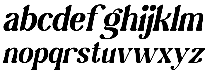 Magilio DEMO Slant Font LOWERCASE