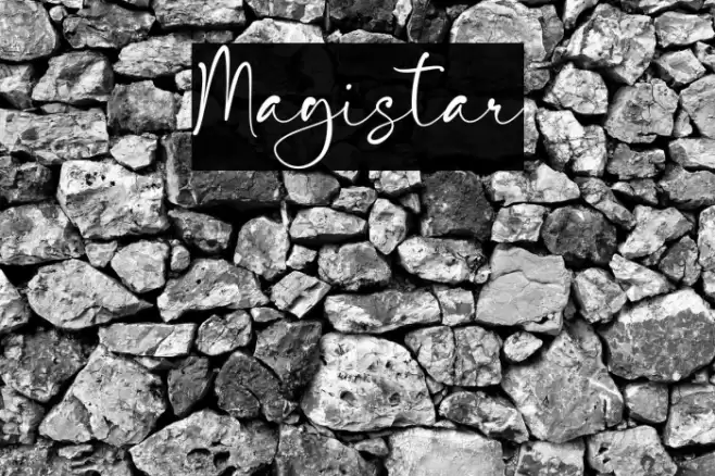 Magistar Schriftart examples