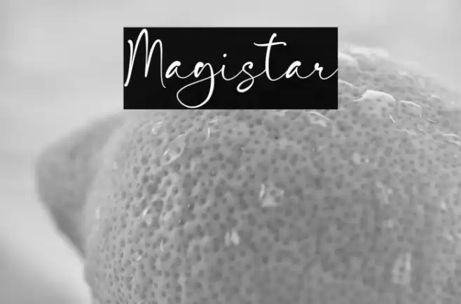 Magistar Schriftart examples