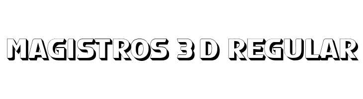 Magistros 3D Regular  Free Fonts Download