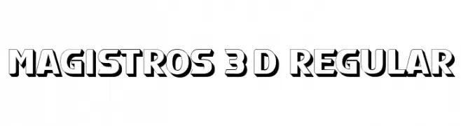 Magistros 3D Regular  नि: शुल्क फ़ॉन्ट्स डाउनलोड