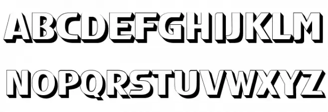 Magistros 3D Regular Font Litere mari