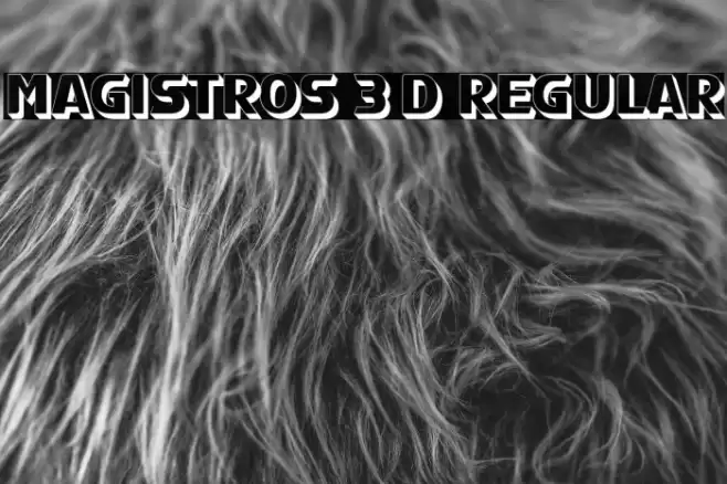 Magistros 3D Regular Font examples