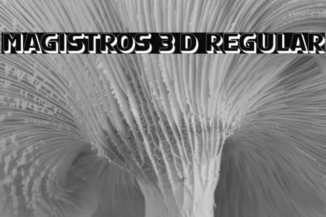 Magistros 3D Regular Font examples