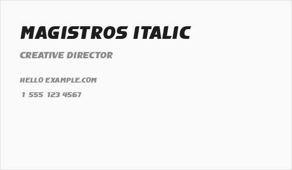Magistros Italic Business Card