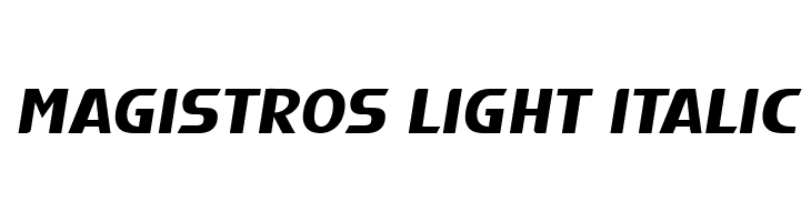 Magistros Light Italic  Frei Schriftart Herunterladen