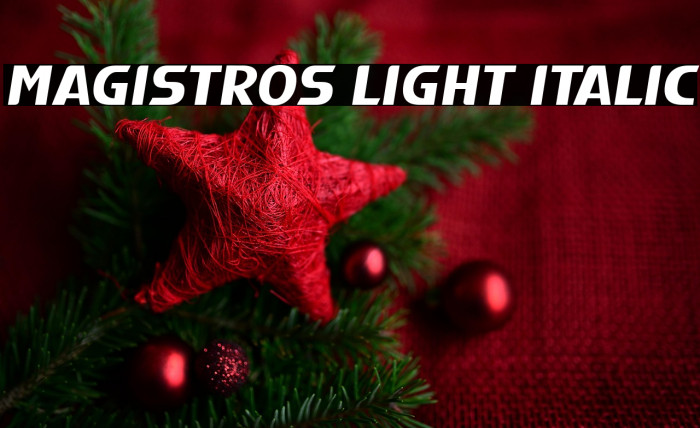 Magistros Light Italic Example 2