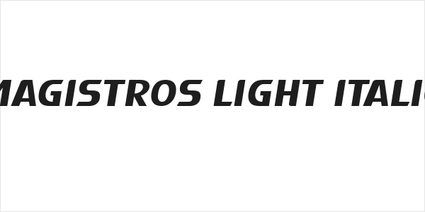 Magistros Light Italic Logo