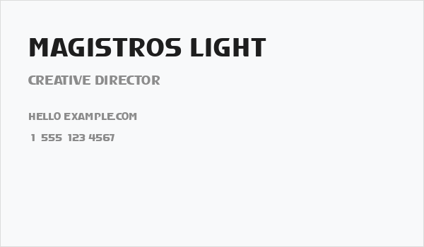 Magistros Light Business Card