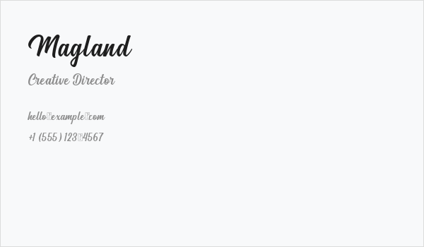 Magland Business Card