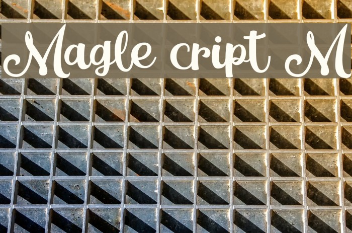 Magle Script DEMO Font examples