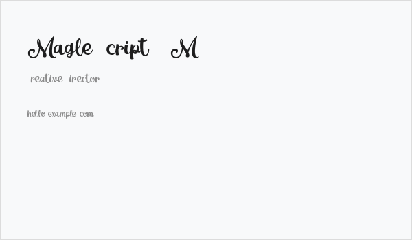 Magle Script DEMO Business Card