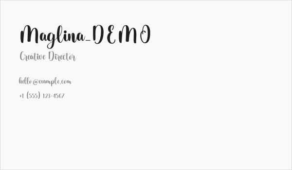 Maglina_DEMO Business Card